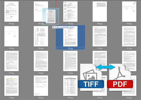 Editace vícestránkových dokumentů PDF a TIFF